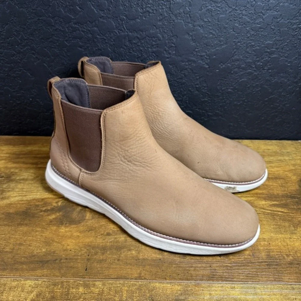 Cole Haan Grand 360 C35997 British Tan Leather Chelsea Boots Mens Size 12M